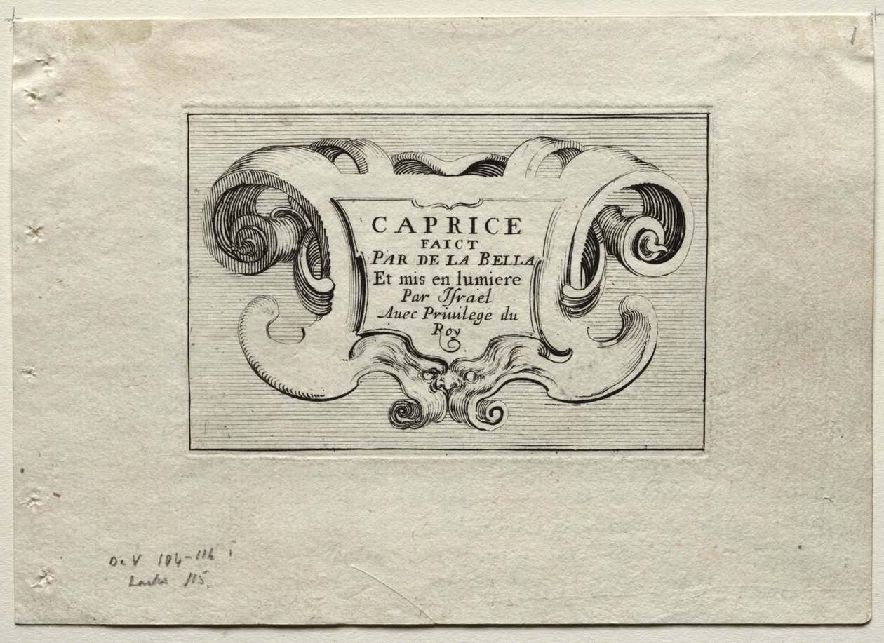 Caprices: Titelseite von Stefano della Bella
