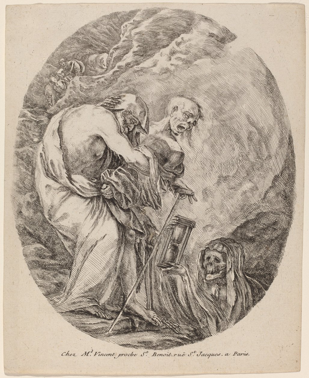 Tod mit einem alten Mann von Stefano della Bella
