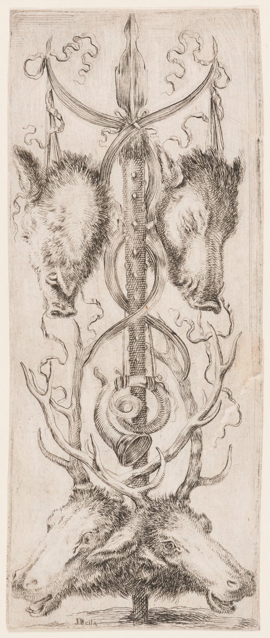 Ornamenti o Grottesche (Groteskes Ornament) von Stefano della Bella