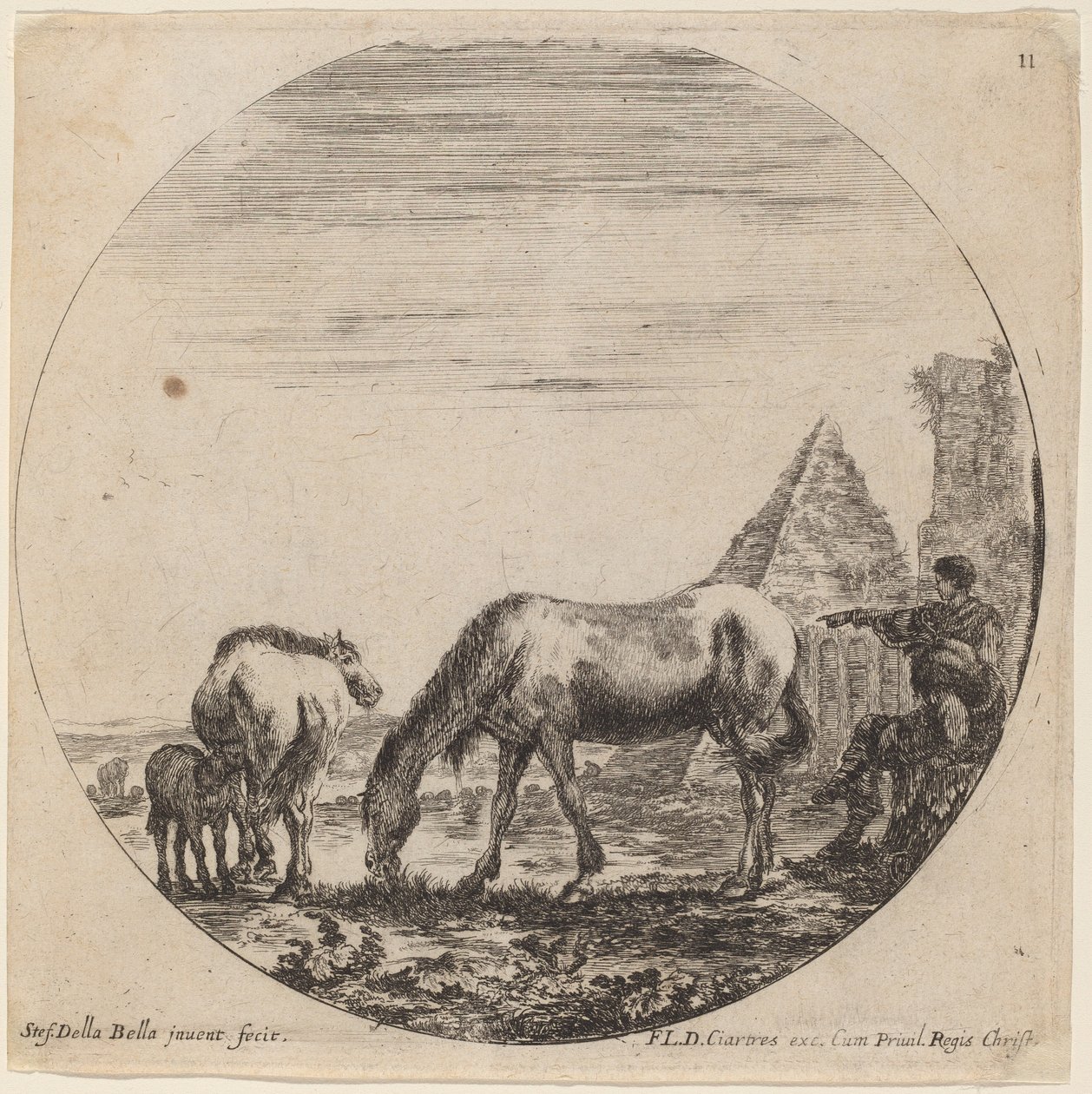 Pyramide des Caius Cestius von Stefano della Bella