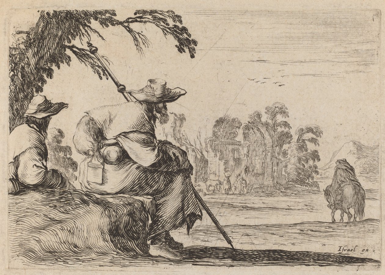 Sitzende Pilger von Stefano della Bella