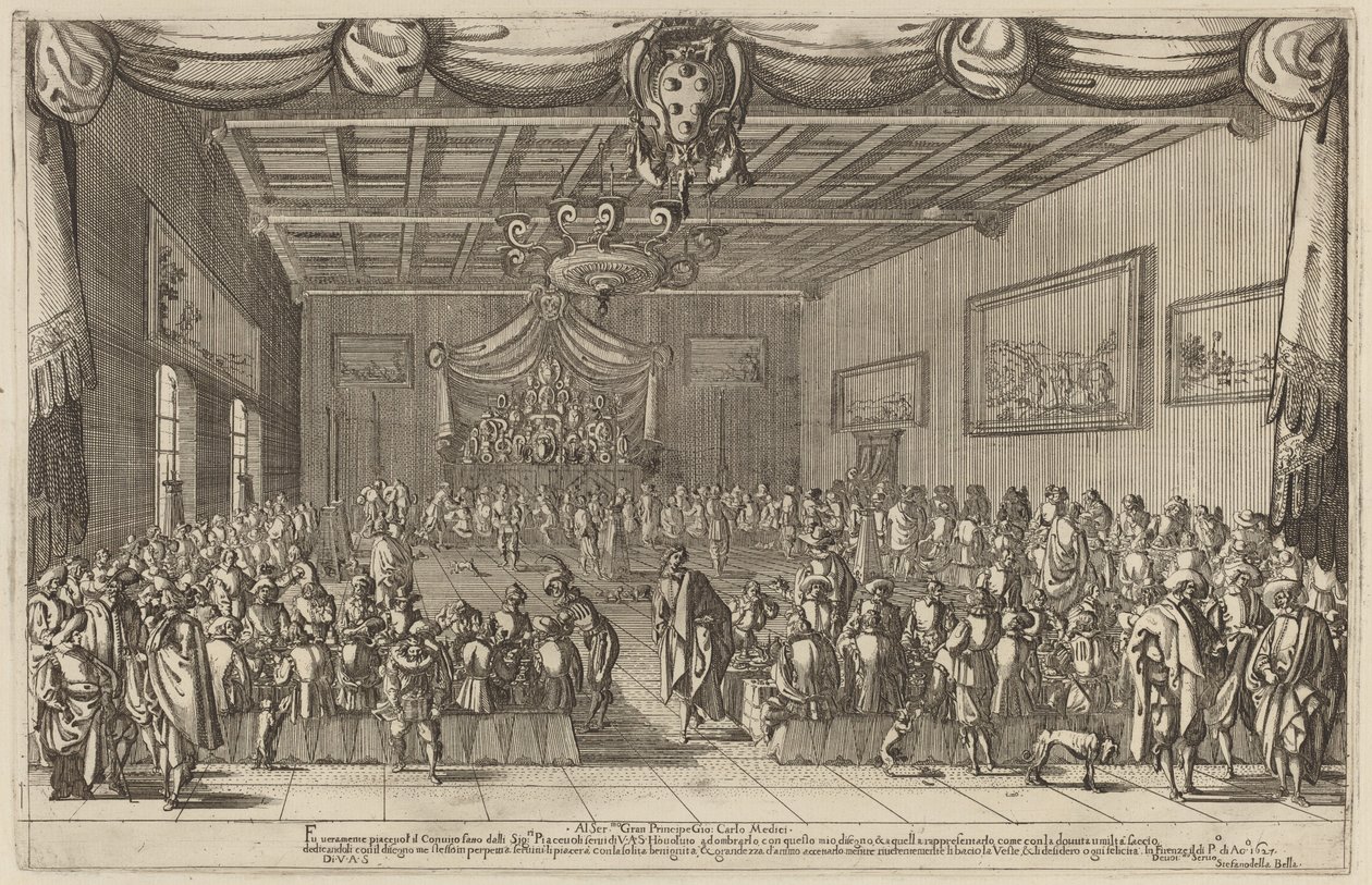 Das Bankett der Piacevoli von Stefano della Bella
