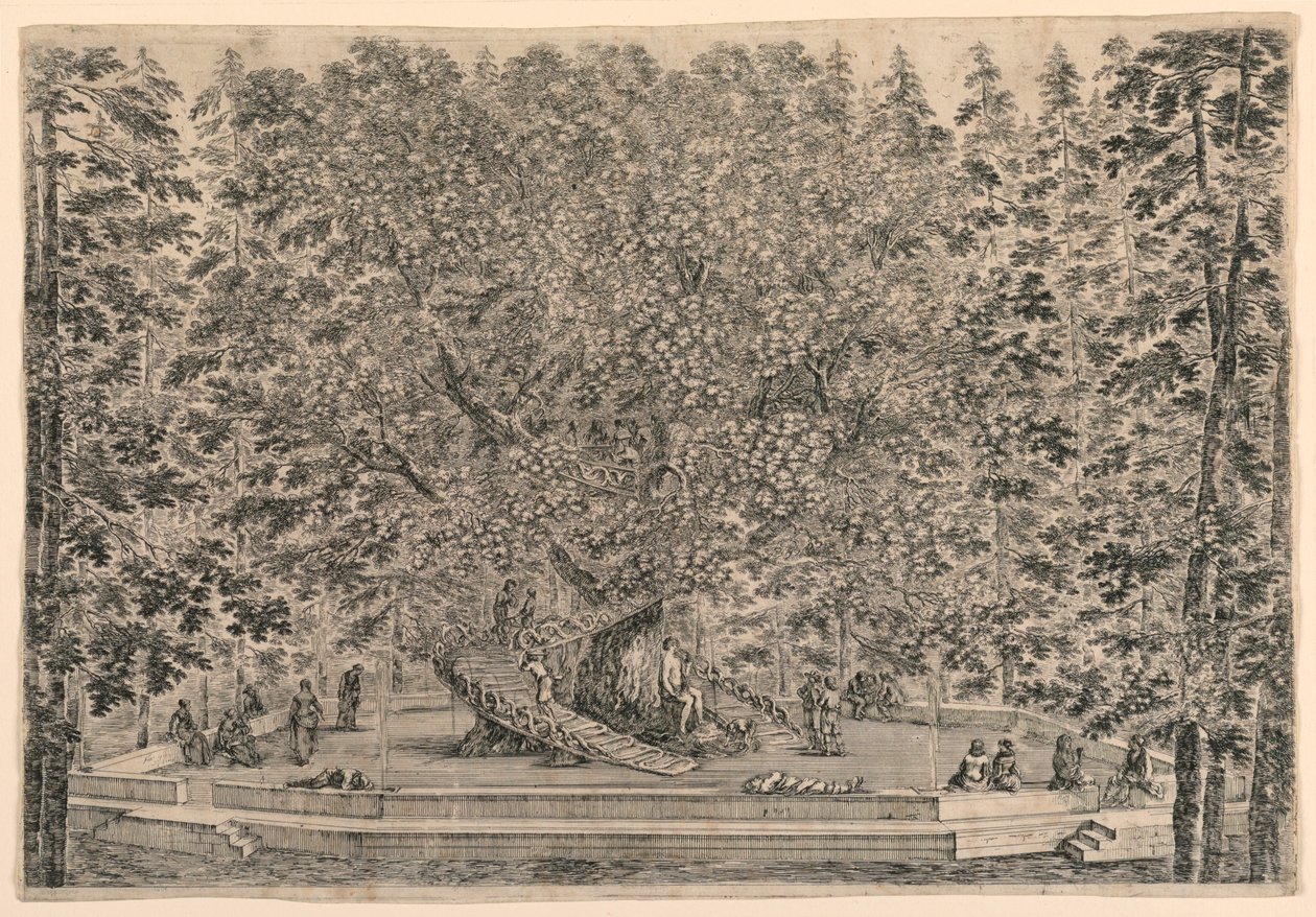 Baum mit zwei Wendeltreppen von Stefano della Bella