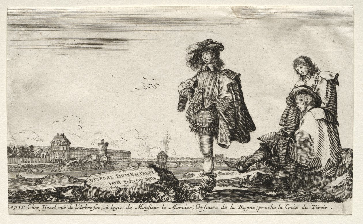 Verschiedene Figuren und Landschaften von Stefano della Bella