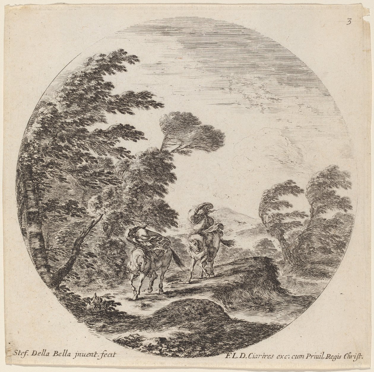 Windgepeitschte Reiter von Stefano della Bella