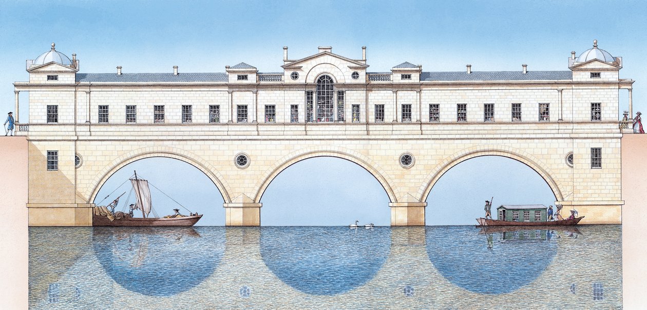 Pulteney Bridge, Bath, ca. 1774-1810 von Stephen Conlin