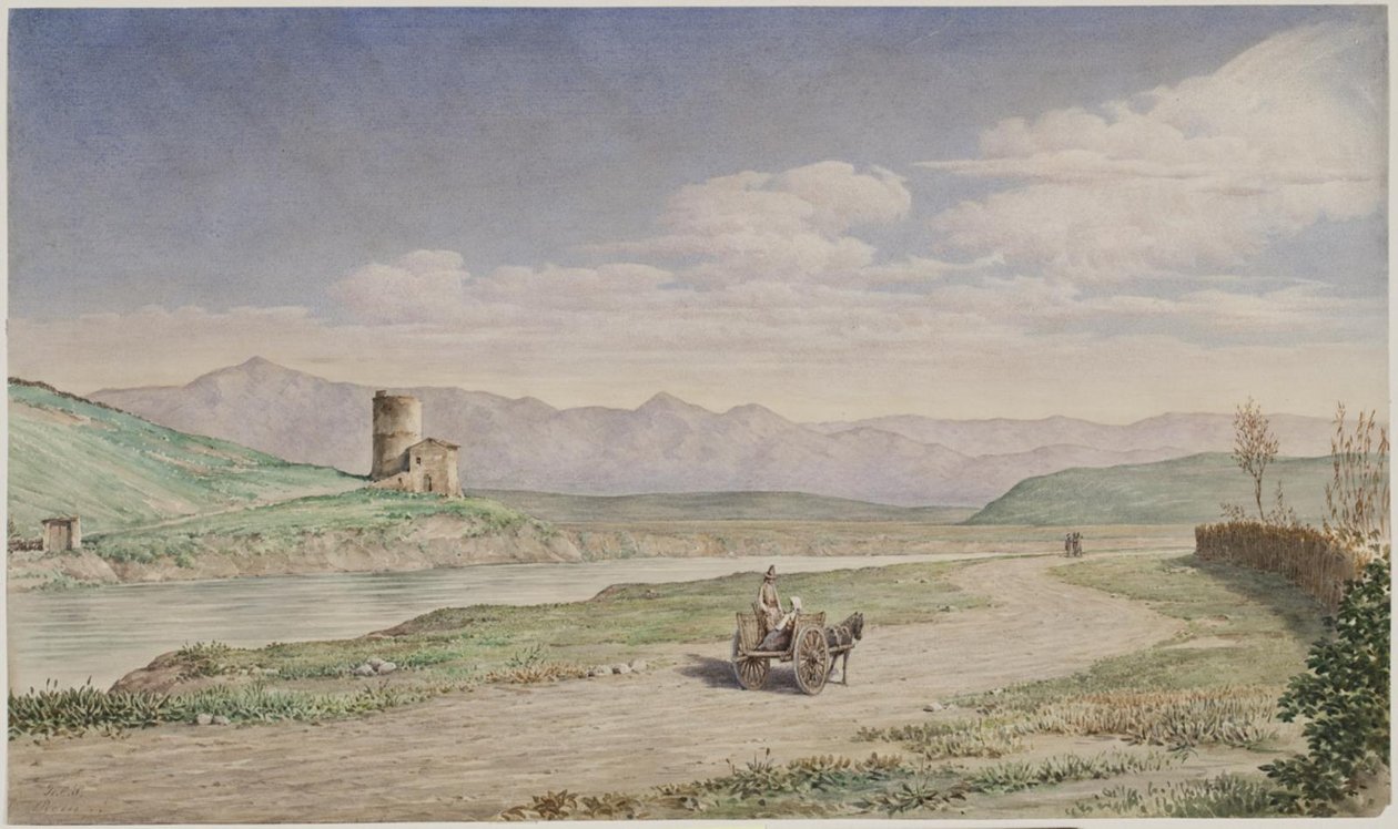 Partie bei Ponte Molle in der römischen Campagna von Stilling, H.C.