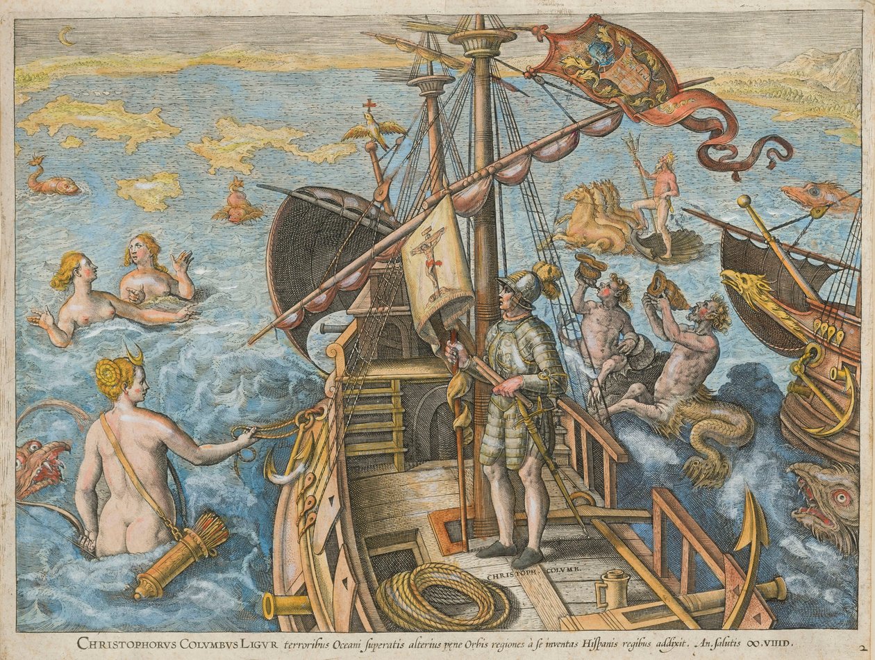 Christophorus Columbus Ligur Americae Retectio von Stradanus