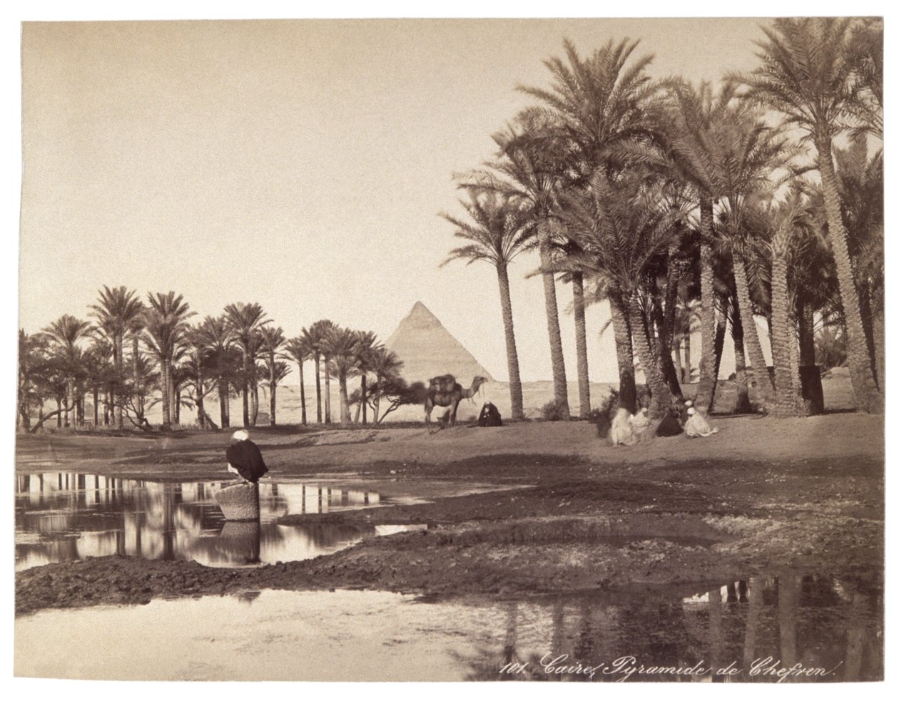 Pyramide in Ägypten, ca. 1900 von Studio Bonfils