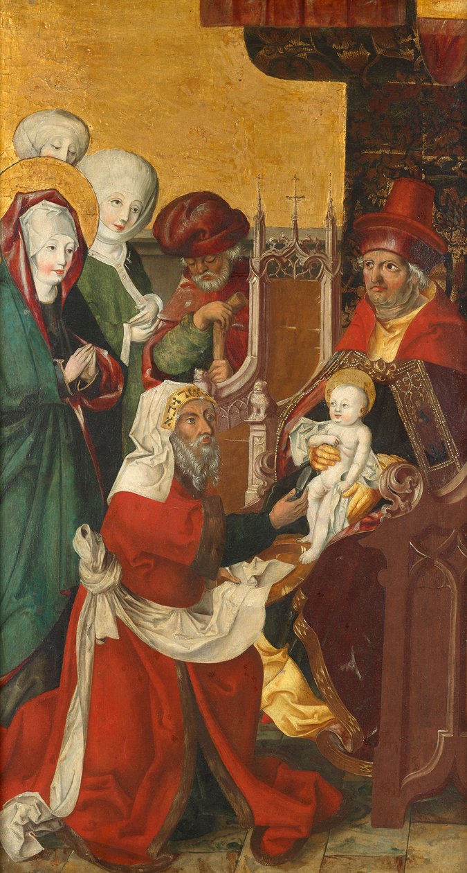 Beschneidung Christi (Innenseite); Maria einer Heimsuchung (Außenseite) von Südtiroler Maler
