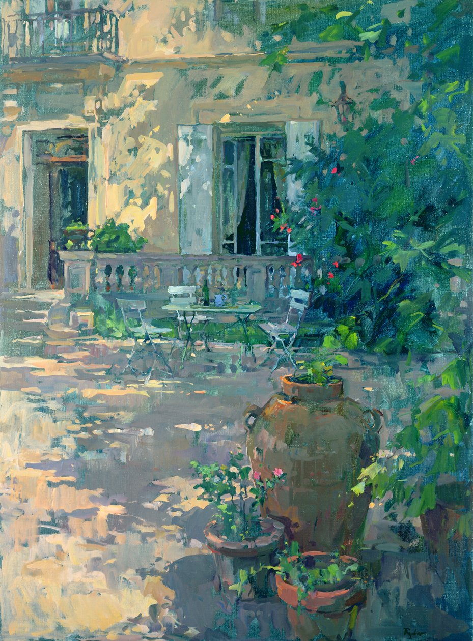 Terrasse mit Urnen von Susan Ryder