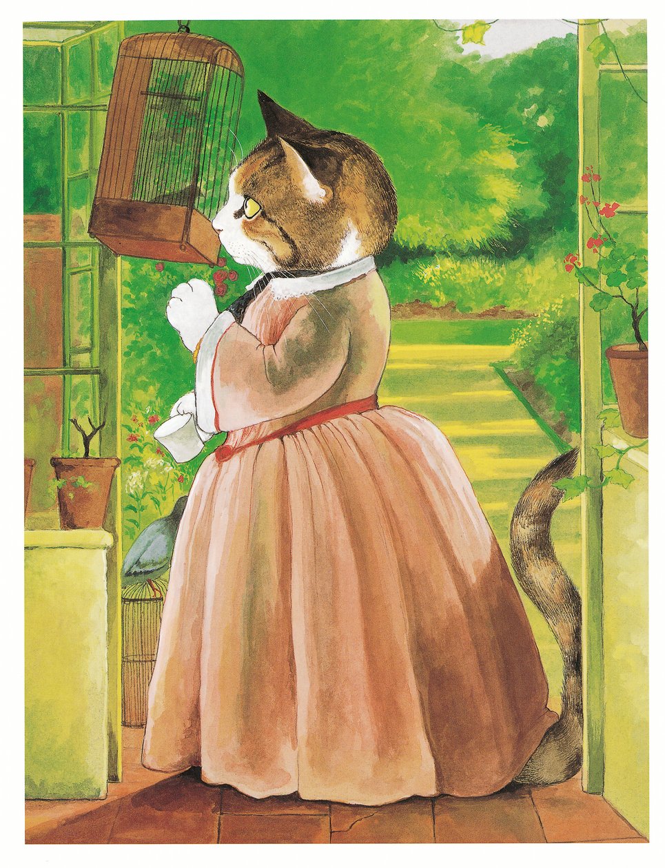 Illustration aus Pre-Raphaelite Cats (veröff. 1999) von Susan Herbert