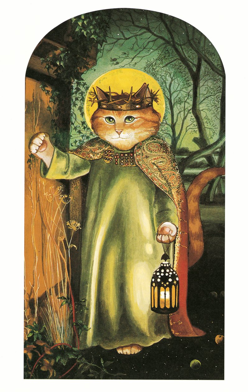 Illustration aus Präraffaelitische Katzen (veröff. 1999) von Susan Herbert