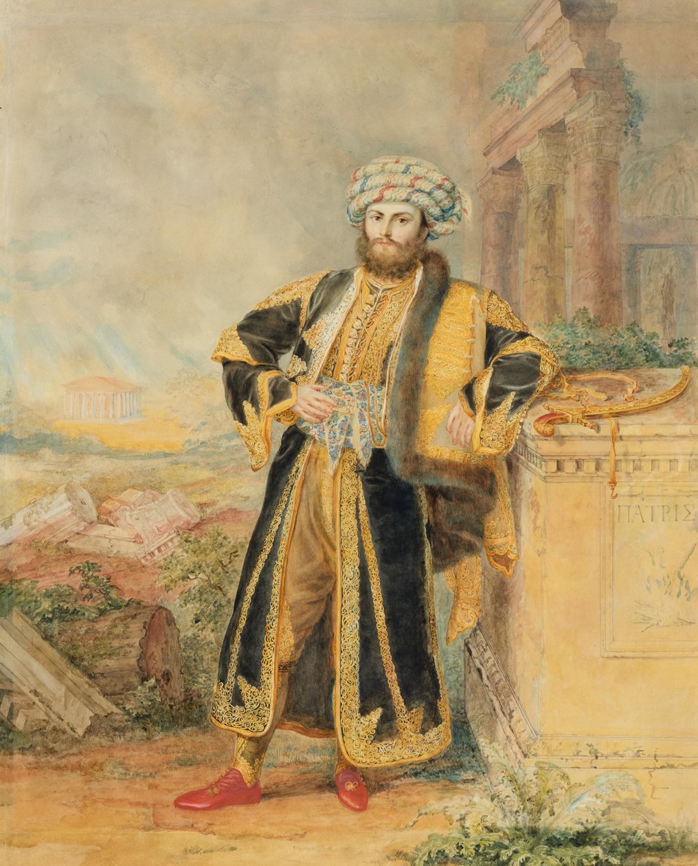 Porträt des Prinzen Alexandros Mavrokordato von Suzanne Elisabeth Eynard