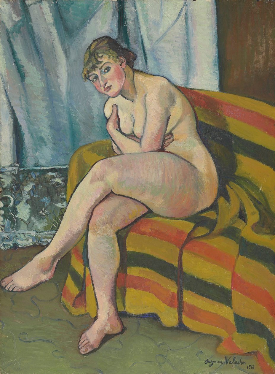 Sitzender Akt auf einem Sofa von Suzanne Valadon