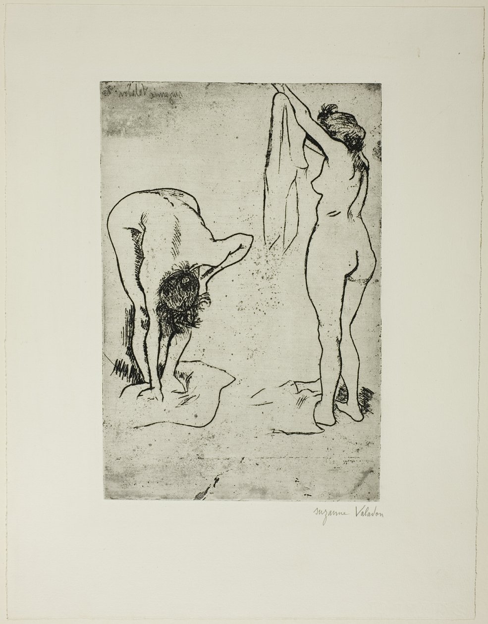 Zwei Frauen trocknen sich von Suzanne Valadon