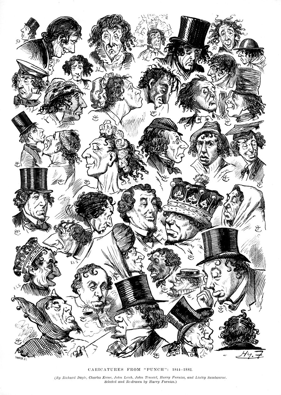 Karikaturen aus Punch, 1844-1882 von Swain