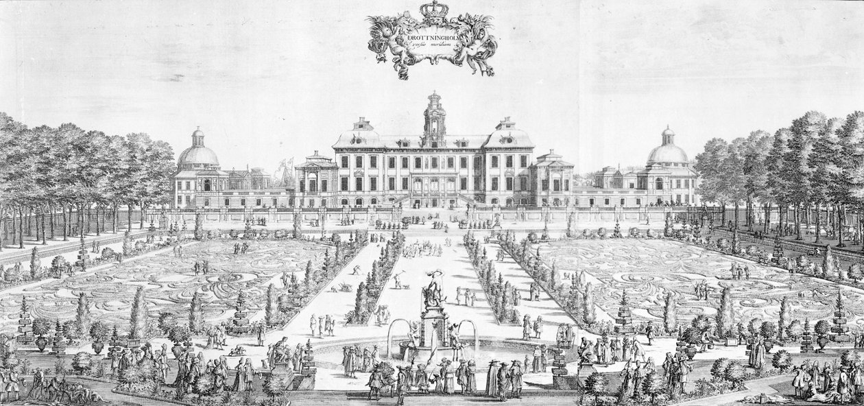 Ansicht des Schlosses Drottningholm, 1692 von Swedish School