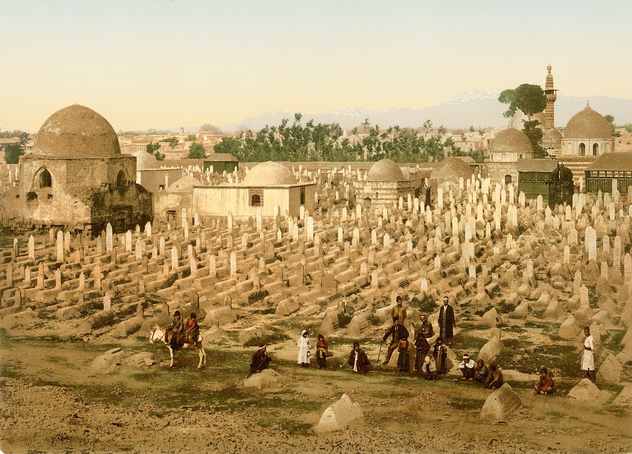 Friedhof von Meidan, Damaskus, ca. 1880-1900 von Swiss Photographer