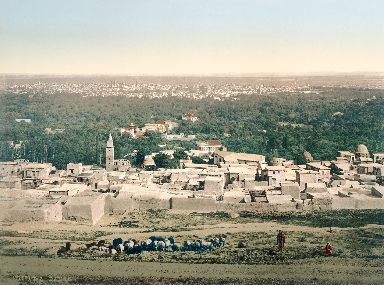 Gesamtansicht von Damaskus, ca. 1880-1900 von Swiss Photographer
