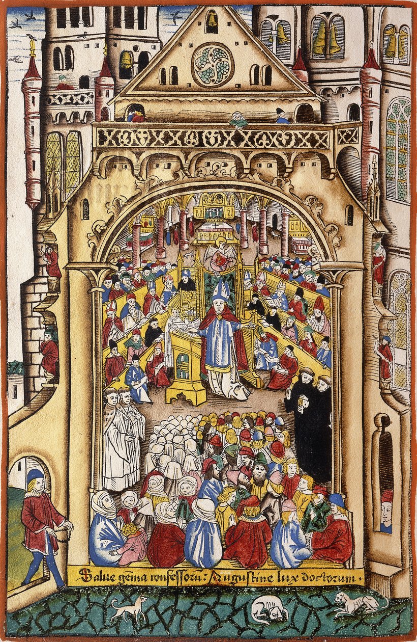 Eine Predigt von Sankt Augustinus, ca. 1494-5 von Swiss School