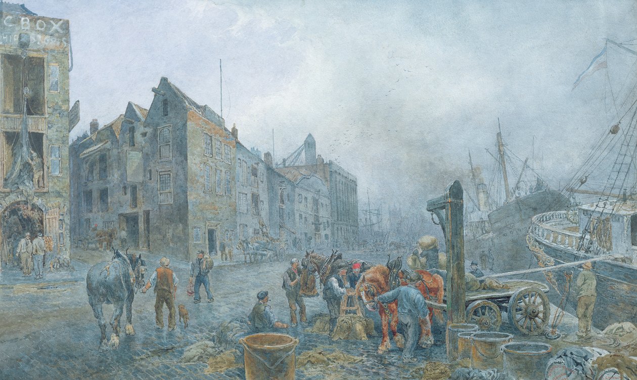 Narrow Quay, Bristol, 1899 von Sydney Goodwin