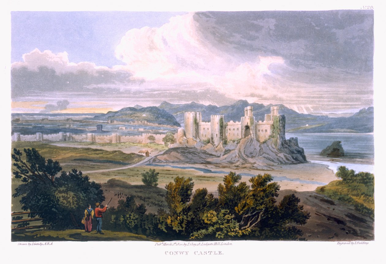 Conwy Castle, 1820 von T. Gandy