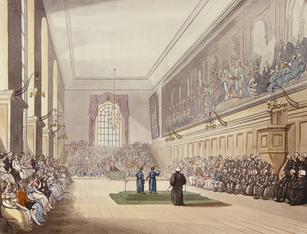 Die Halle, Blue Coat School, aus "Ackermann