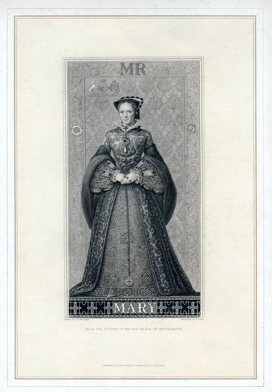 Königin Maria I. von England, 19. Jahrhundert von T. Brown