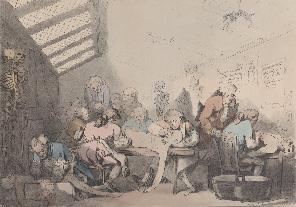 Der Seziersaal, ca. 1838 von T. C. Wilson