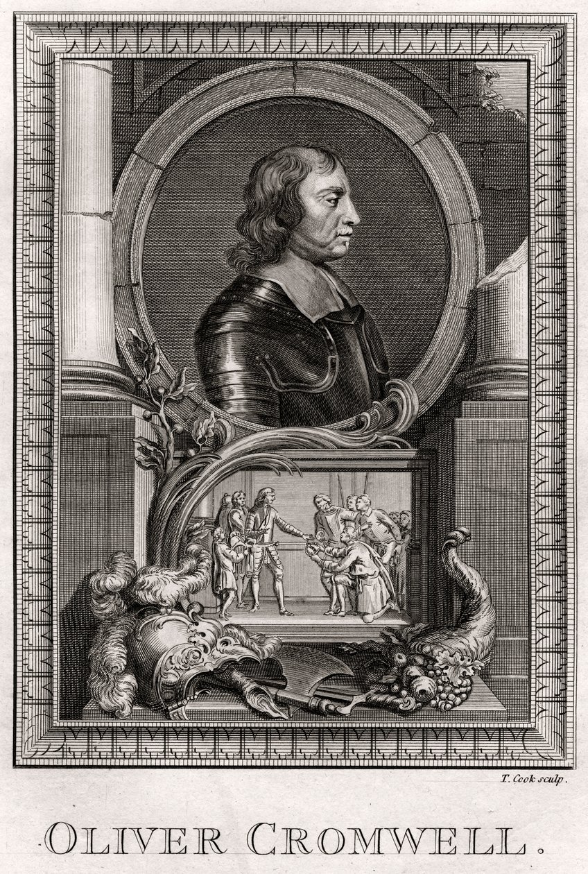 Oliver Cromwell, 1775 von T. Cook