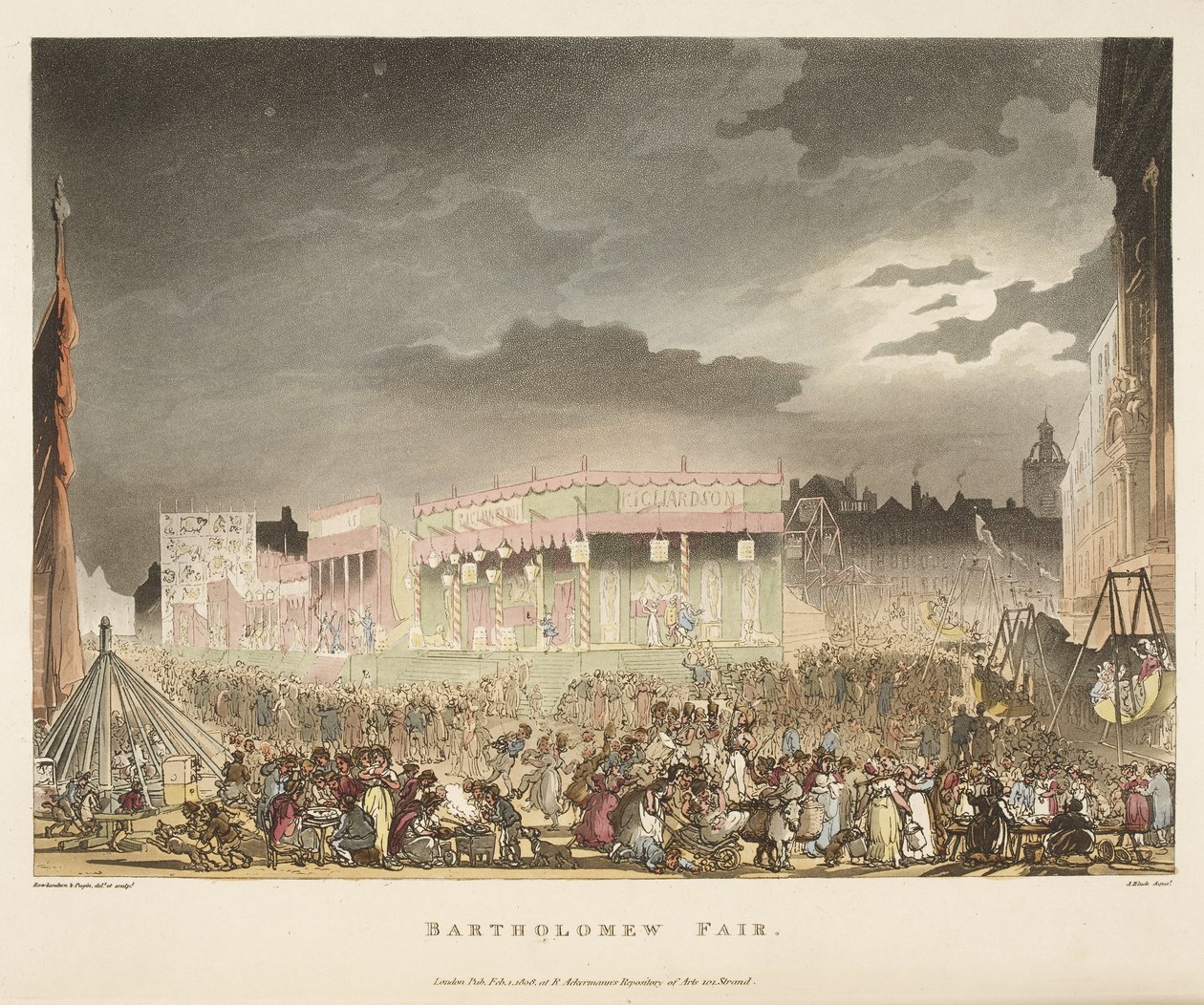 Bartholomew-Messe von T. & Pugin A.C. (1762 1832) (after) Rowlandson