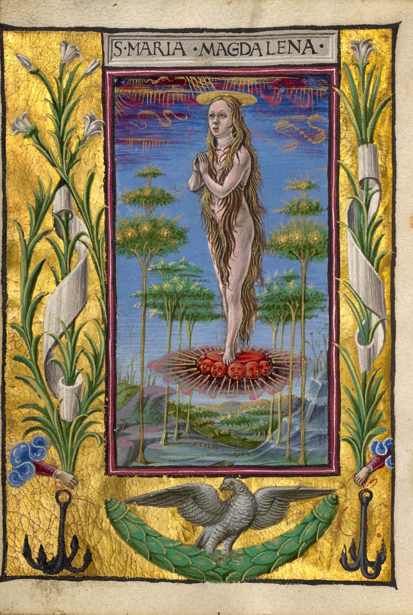 Maria Magdalena in den Himmel getragen von Taddeo Crivelli