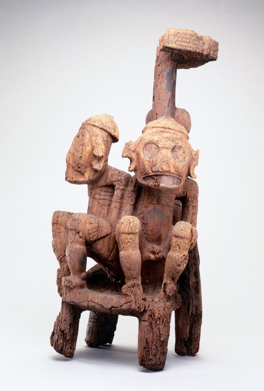Zemi mit Zwillingsfiguren (Holz) von Taino Culture