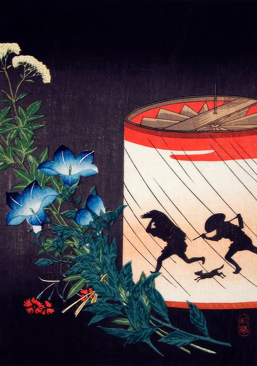 Glockenblume und Laterne von Takahashi Hiroaki