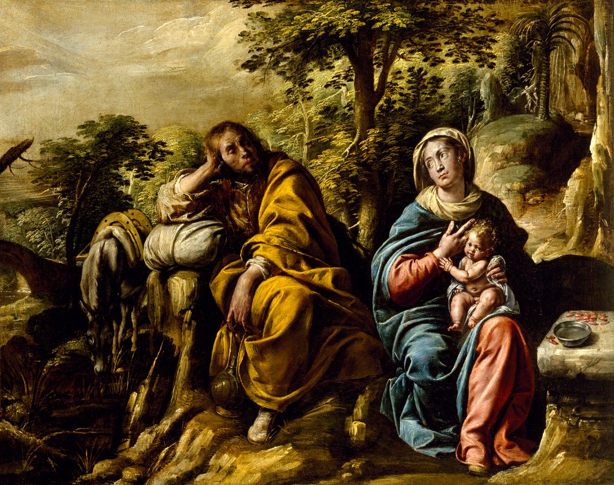 Die Rast auf der Flucht nach Ägypten, ca. 1625-30 von Tanzio da Varallo