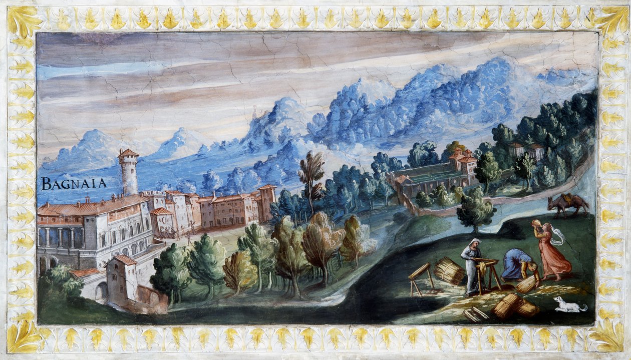 Ansicht von Bagnaia von Tarquinio Ligustri