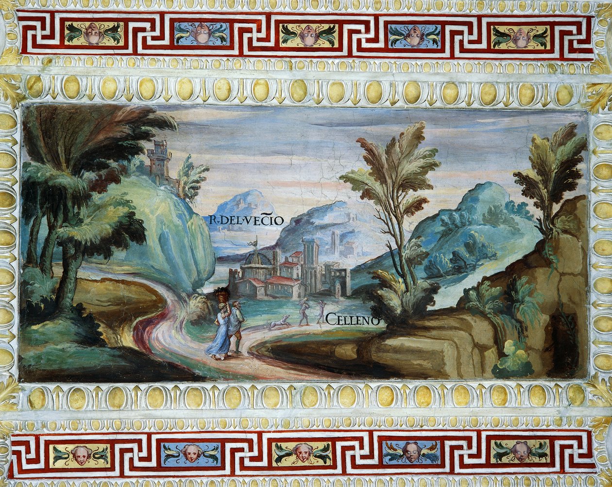 Ansicht von Celleno von Tarquinio Ligustri
