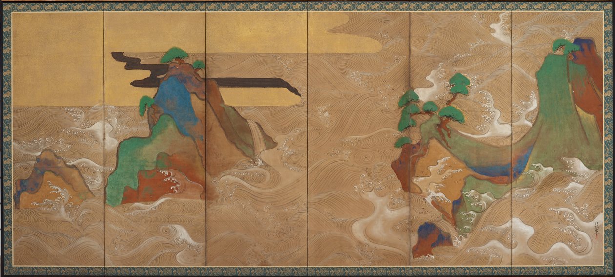 Wellen bei Matsushima, Edo-Periode von Tawaraya Sotatsu