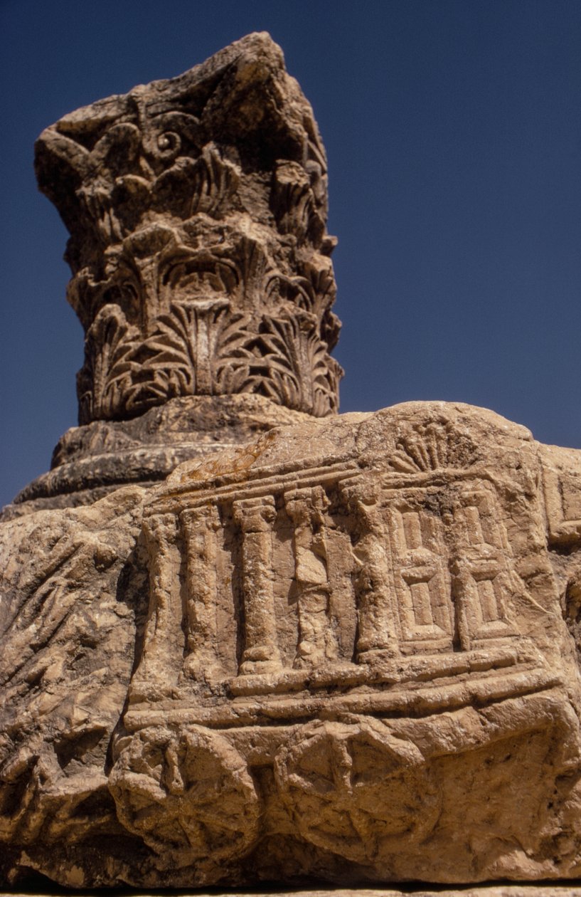 Synagogenruinen in Kapernaum, Israel von Ted Spiegel