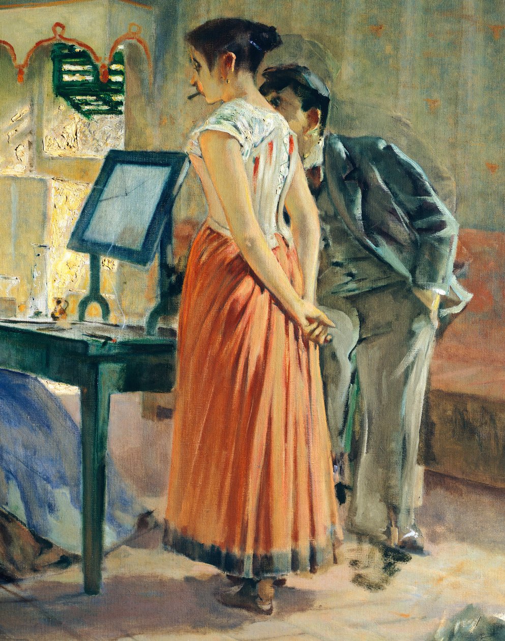Morgentoilette von Telemaco Signorini