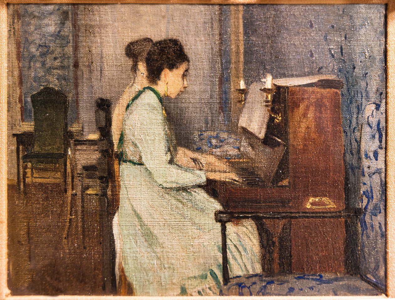 Die Klavierstunde von Telemaco Signorini