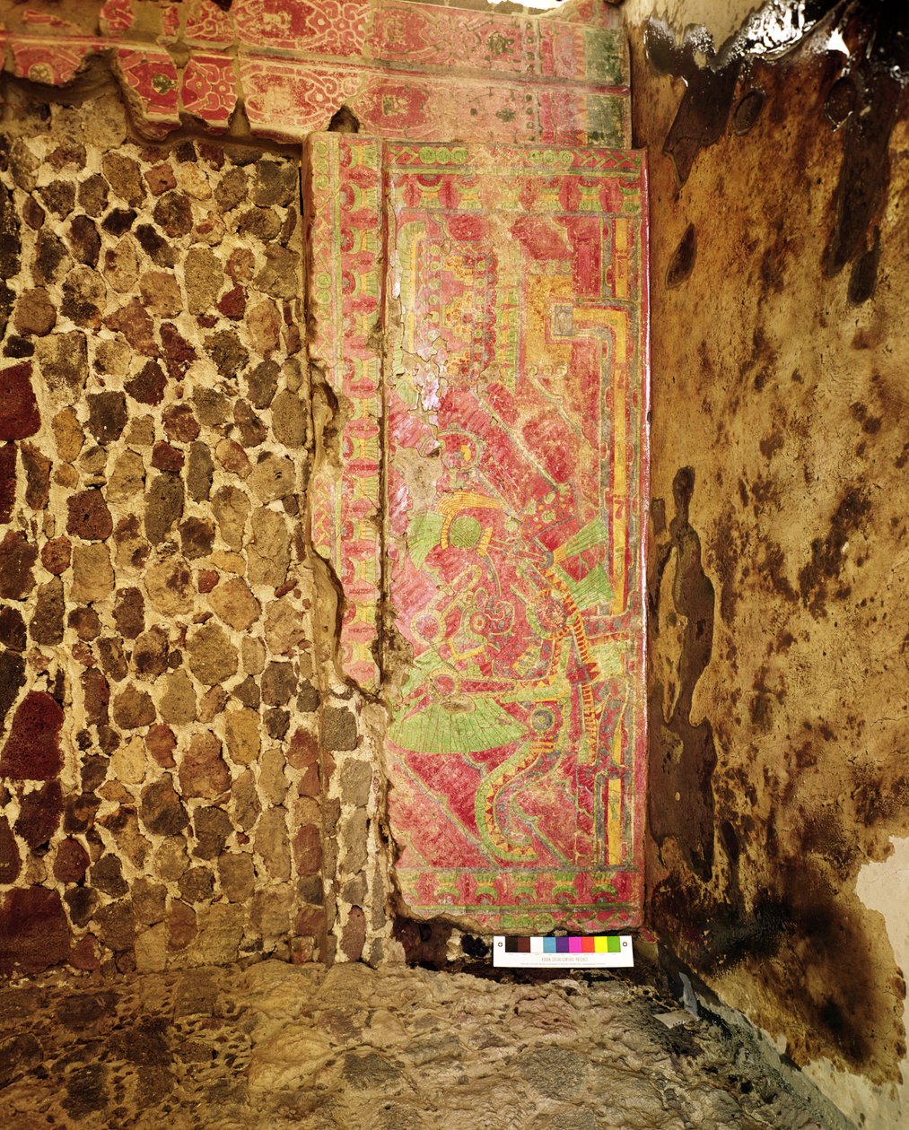 Wandgemälde der gefiederten Schlange von Teotihuacan