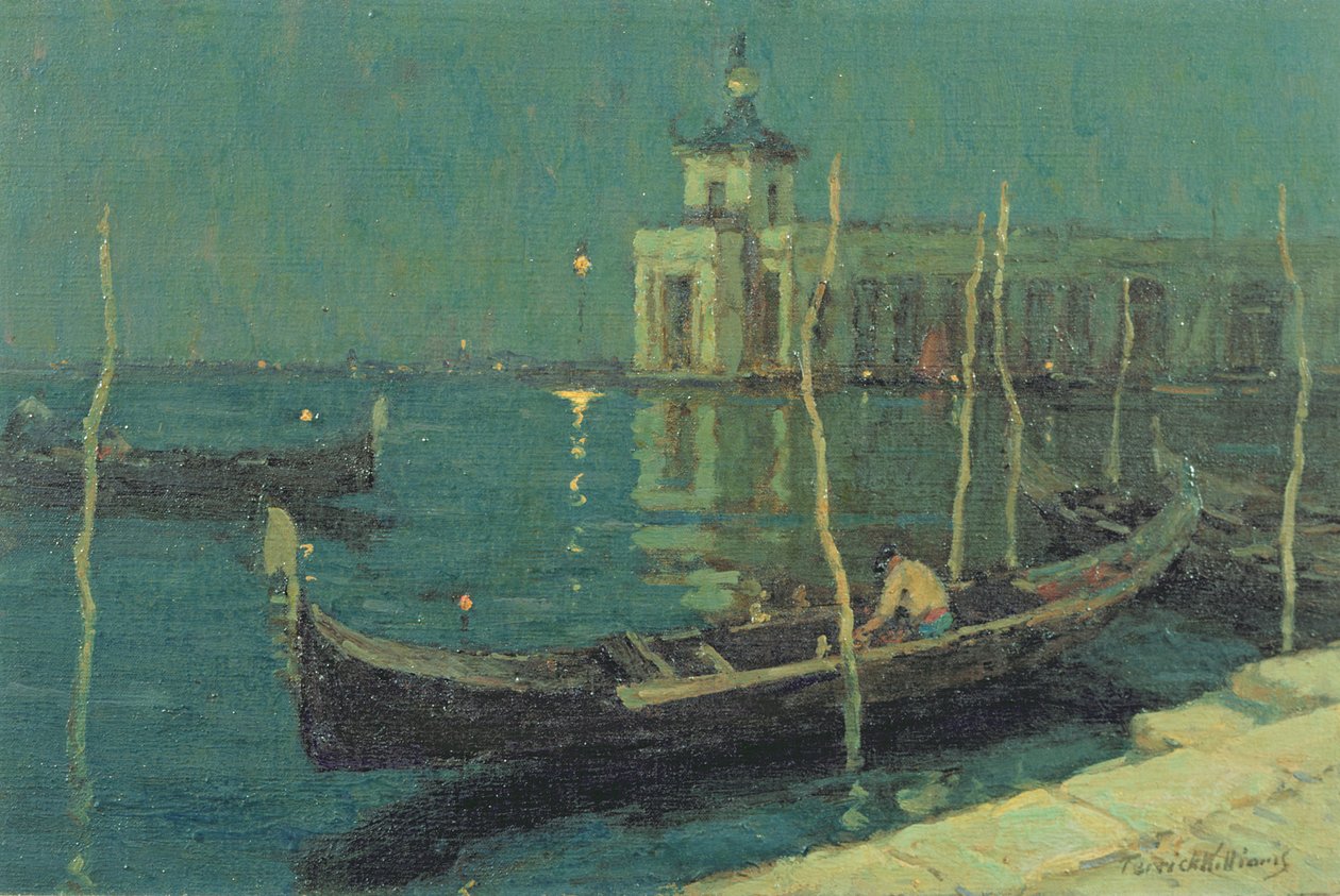 Die Dogana bei Nacht, Venedig von Terrick Williams