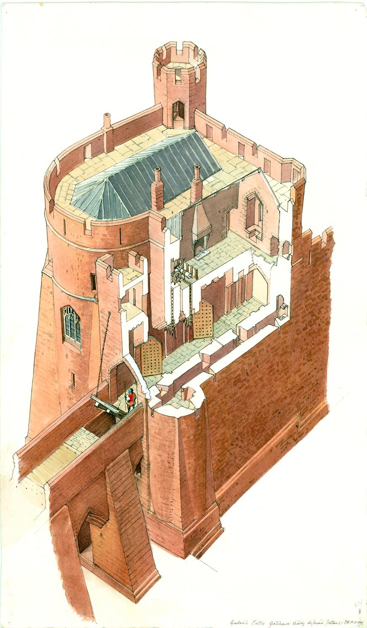 Goodrich Castle, 15. Jahrhundert von Terry Ball