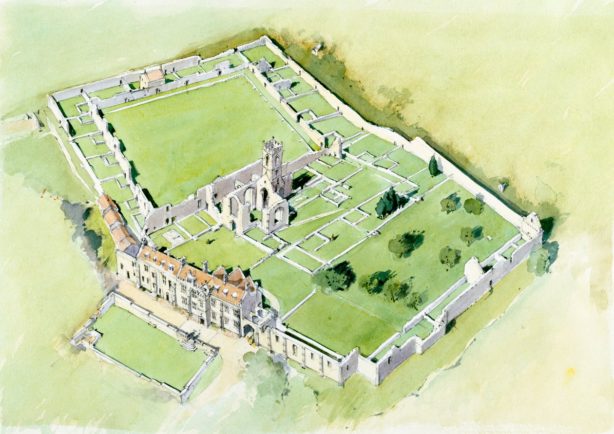 Mount Grace Priory, 15. Jahrhundert, ca. 1990-2010 von Terry Ball