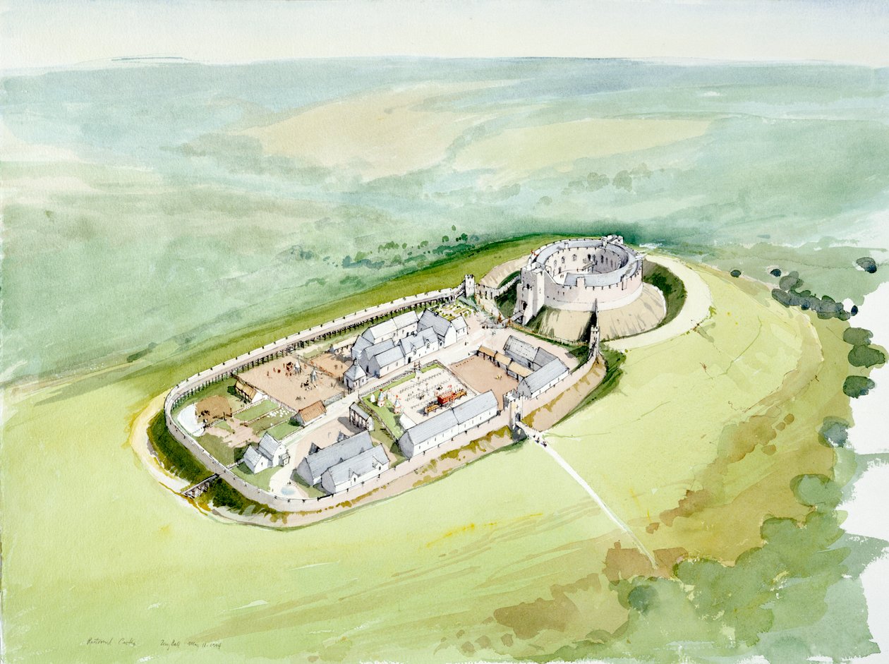 Restormel Castle, 14. Jahrhundert, ca. 1990-2010 von Terry Ball