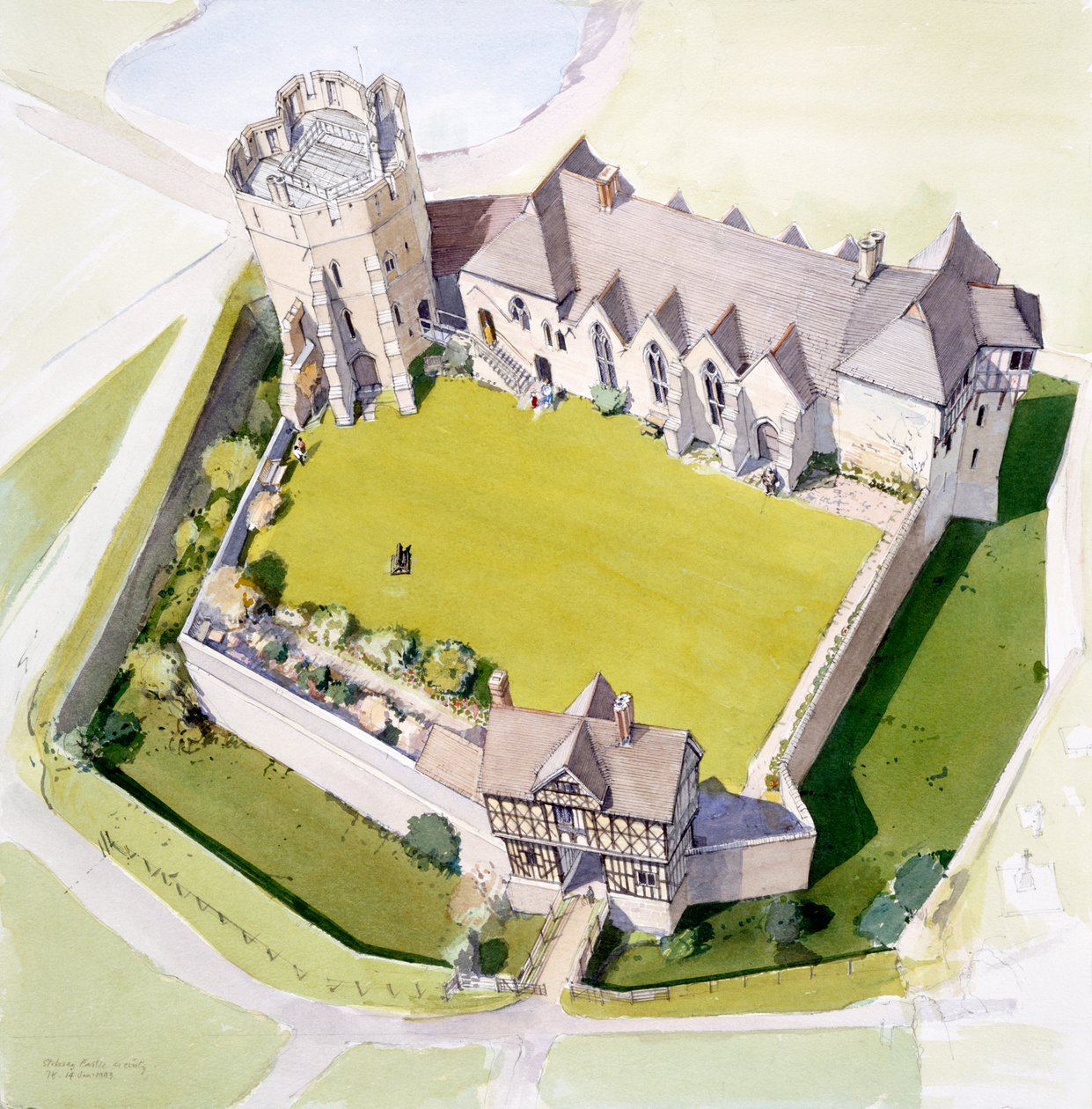 Stokesay Castle, ca. 2010 von Terry Ball