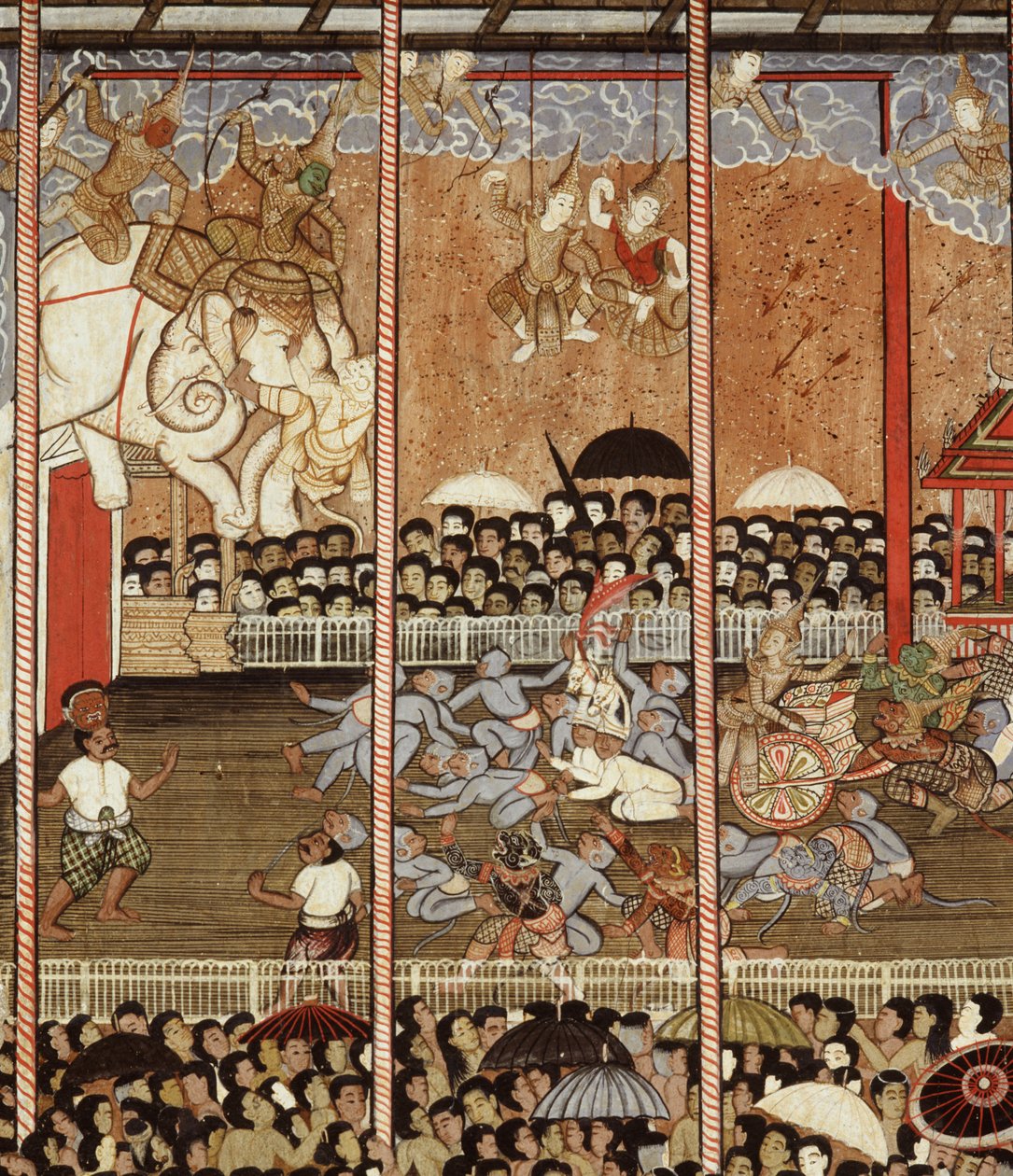 Eine Ramakien-Aufführung von Thai School