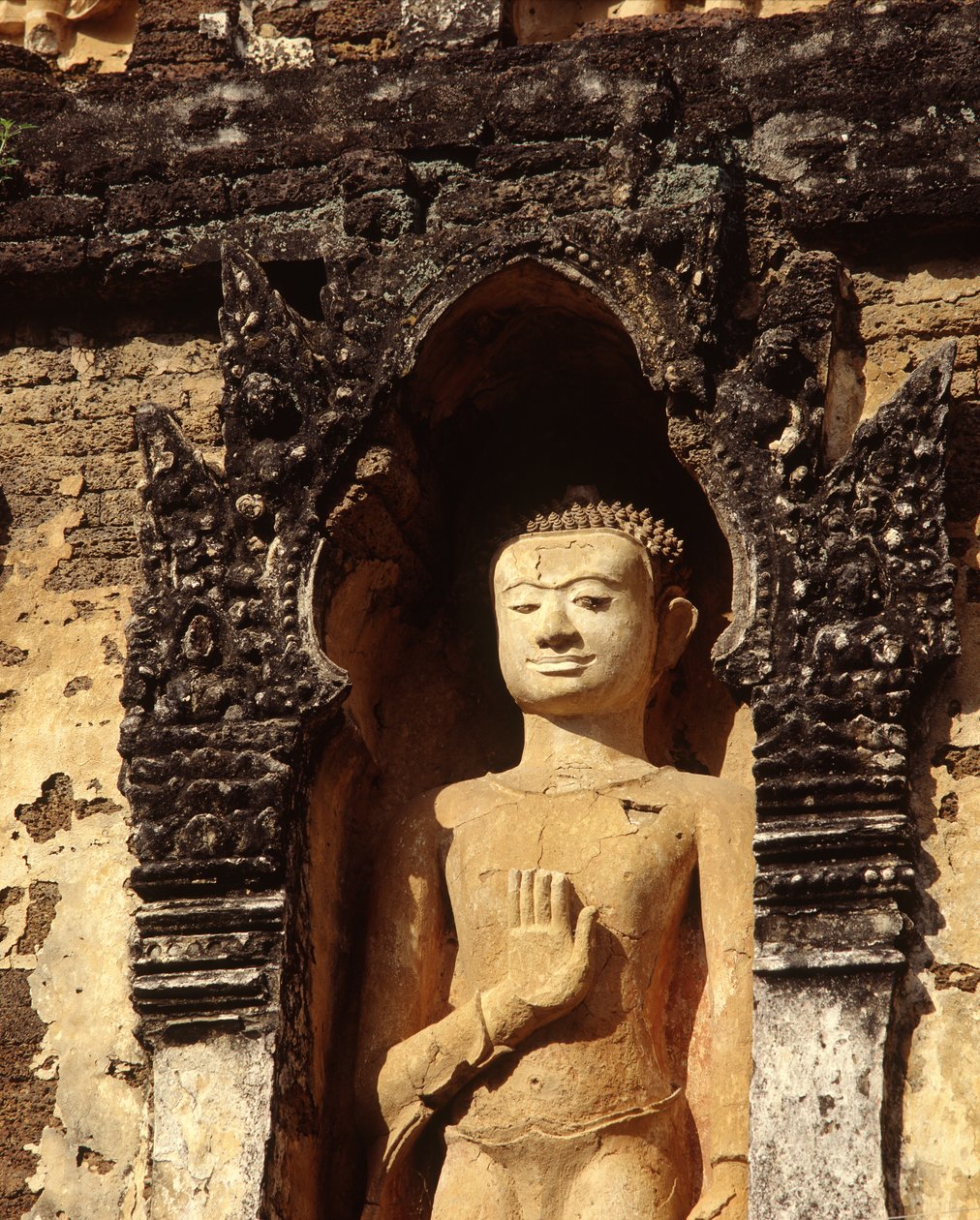 Buddha auf Chedi, Davaravati-Periode von Thai School